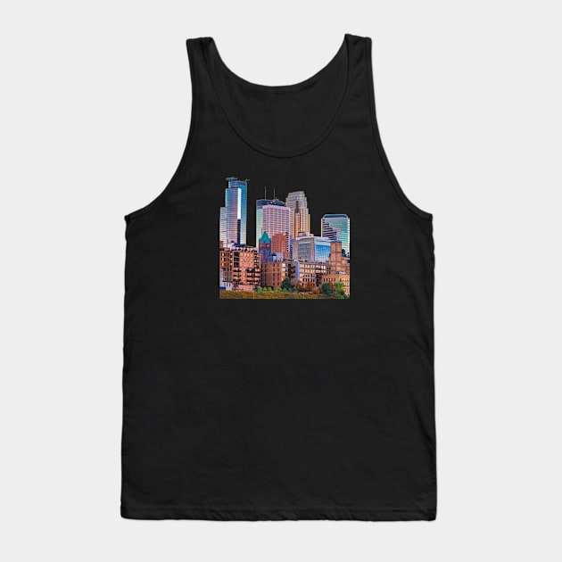 Minneapolis Minnesota Skyline Tank Top by tonylonder